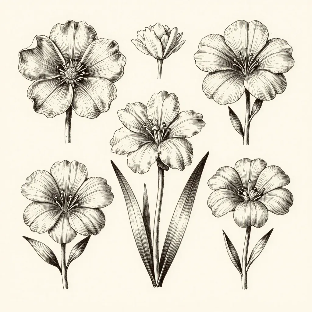 Botanical Study — AI-generated image example